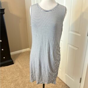 BOMBOM stripe knit dress size L. Like new